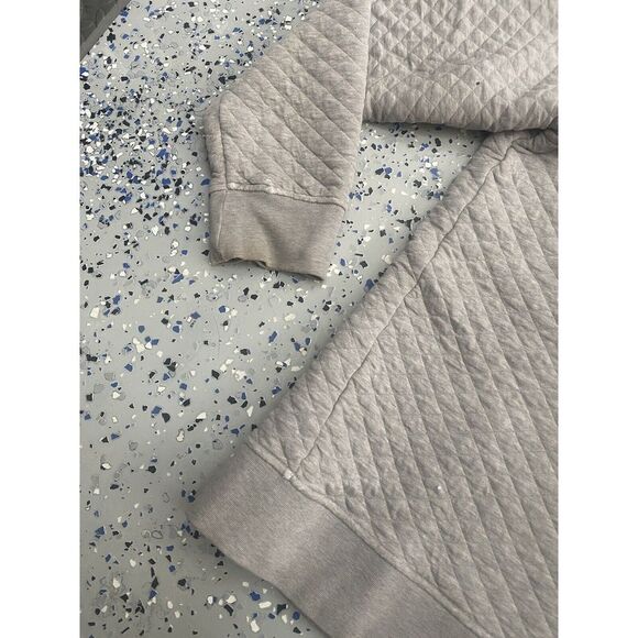 Patagonia Quilt Snap-T Sweater Mens L Flaws Gray Organic Cotton Pullover Jacket - Picture 3 of 5
